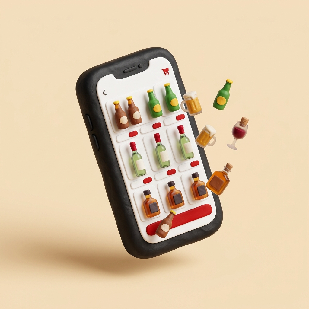 Choose drinks from the app catalogue