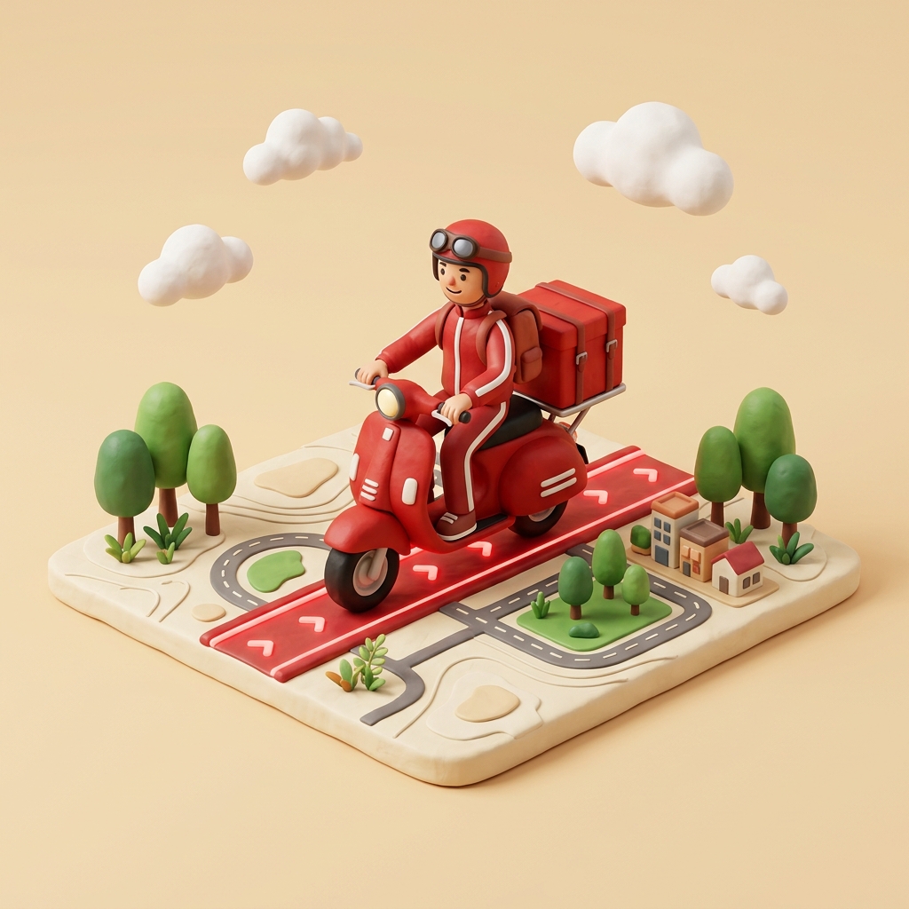 Courier delivering your order to your door