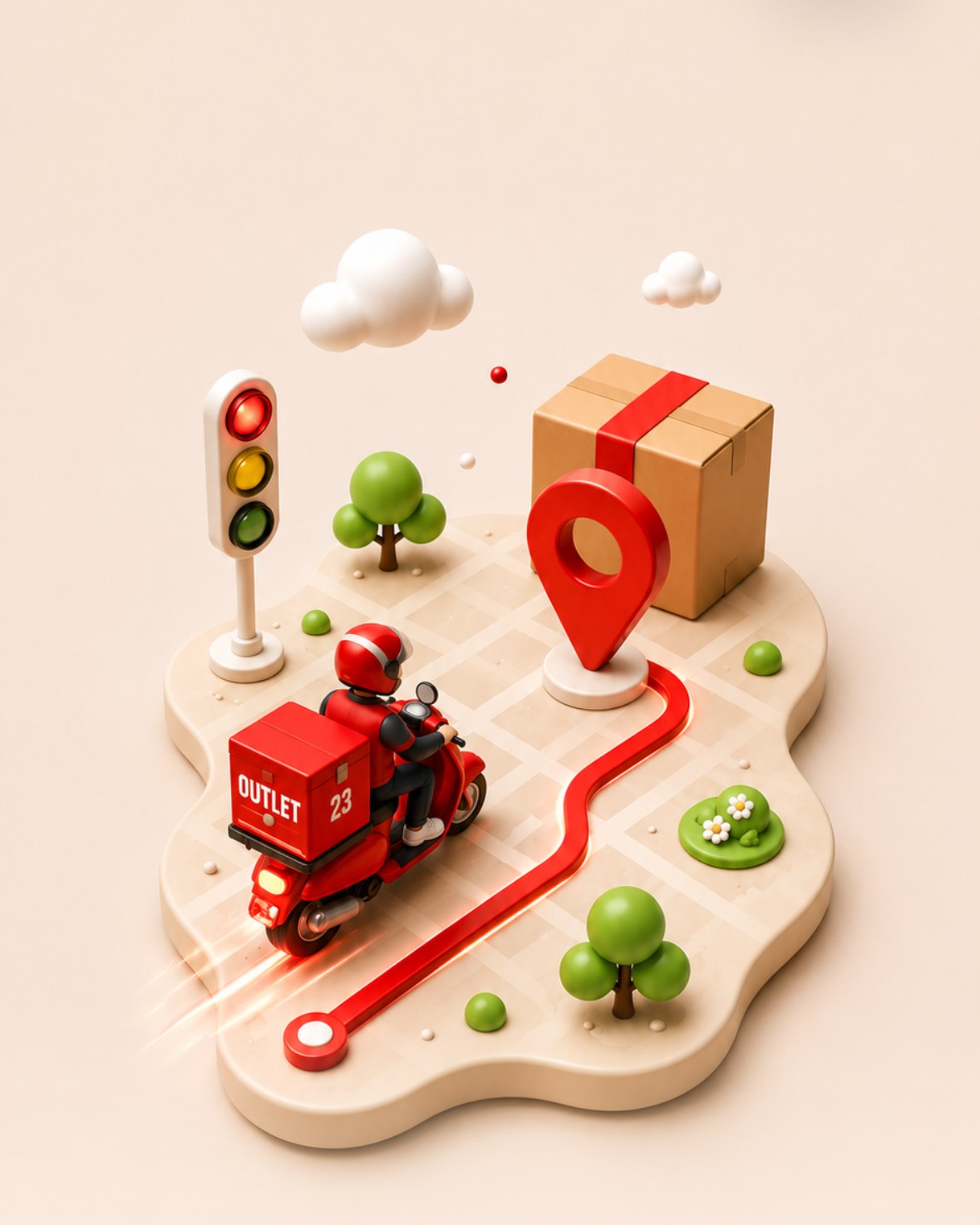 Fast delivery by Outlet 23 courier
